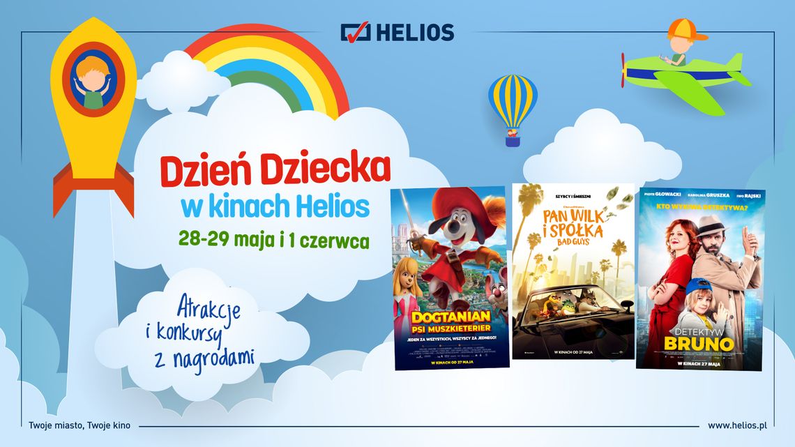 Filmowy Dzień Dziecka w kinach Helios!