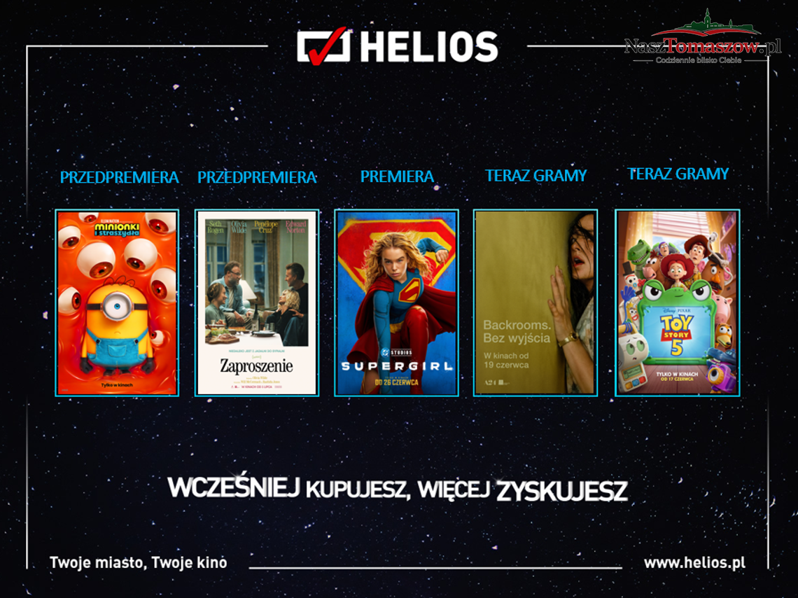 Filmowy początek wakacji w Heliosie. Supergirl, Minionki, horrory i wielkie powroty na ekran