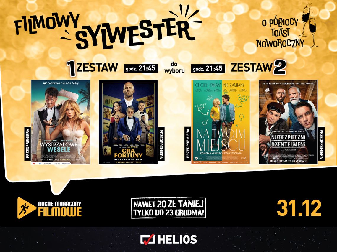 Filmowy sylwester w kinach Helios!