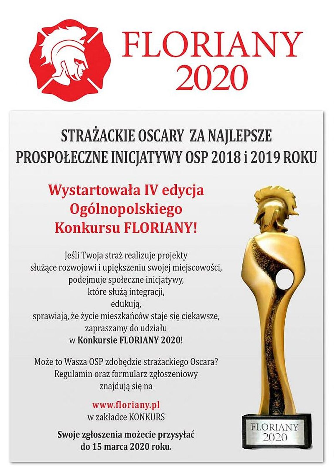 Floriany 2020 ‒ wystartowała 4. edycja ogólnopolskiego konkursu dla strażaków ochotników