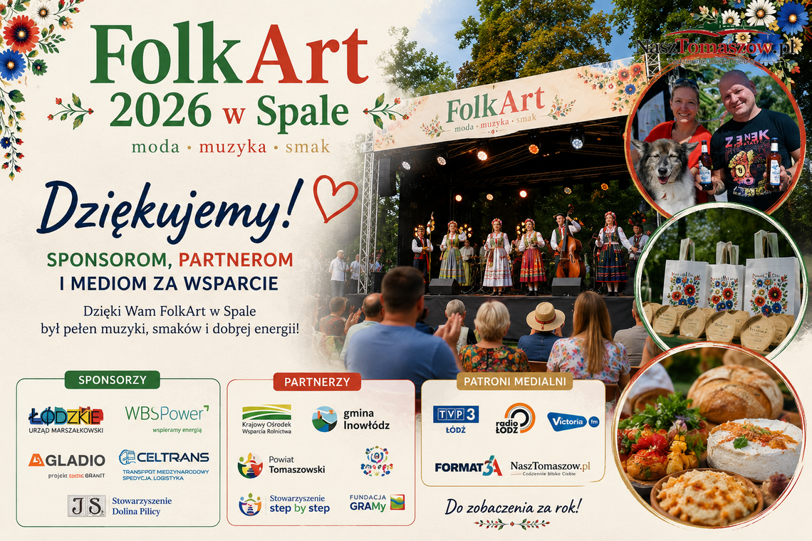 FolkArt 2026 w Spale. Organizatorzy dziękują sponsorom, partnerom i mediom