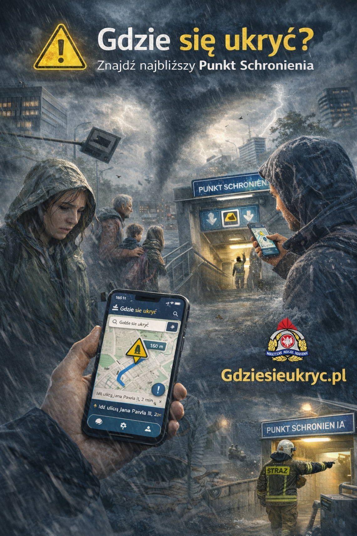 „Gdzie się ukryć” – strażacy oddają w ręce mieszkańców mapę szybkiego schronienia