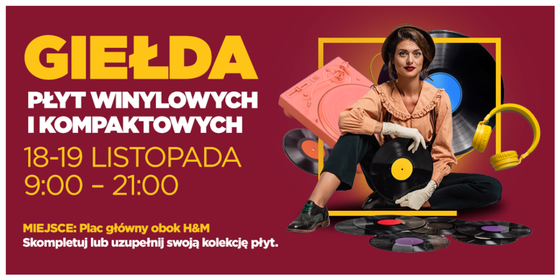 Giełda płyt winylowych - unikalne czarne krążki w Galerii Tomaszów