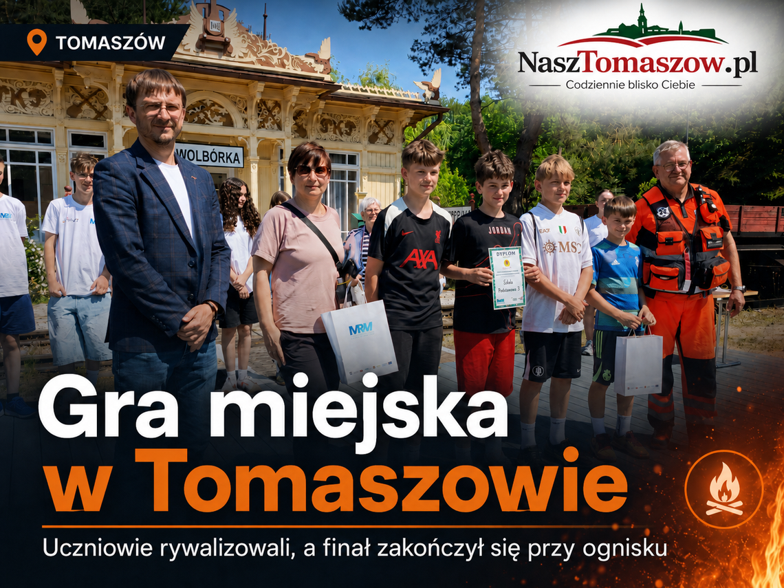 Gra miejska w Tomaszowie. Uczniowie rywalizowali, a finał zakończył się przy ognisku Gra miejska w Tomaszowie. Uczniowie rywalizowali, a finał zakończył się przy ognisku