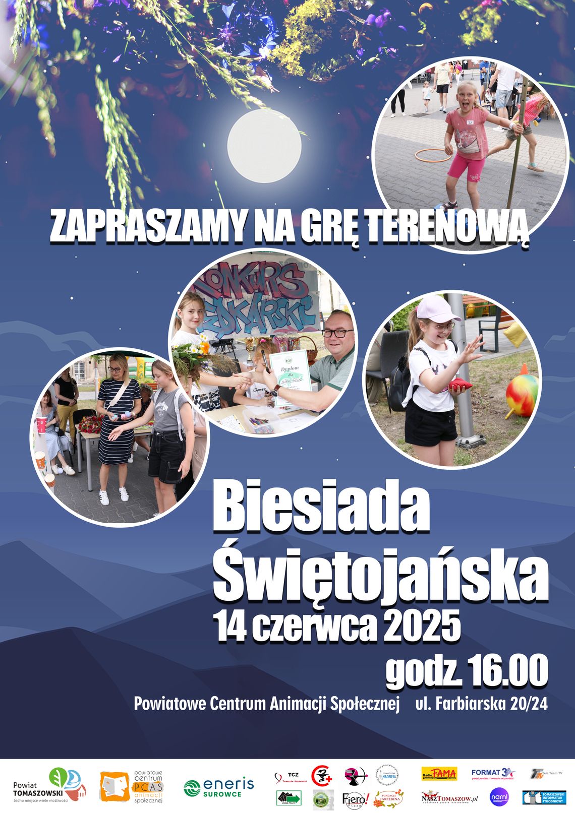 Gra terenowa w Powiatowym Centrum Animacji Społecznej.