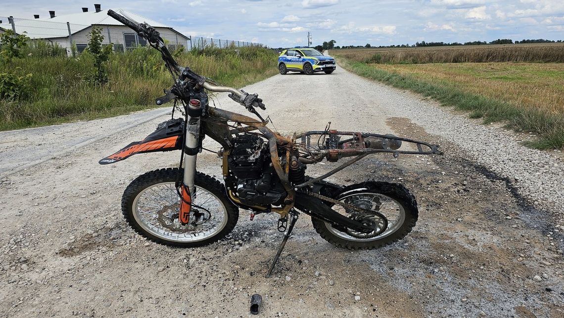 Groźny wypadek motocyklisty Groźny wypadek motocyklisty