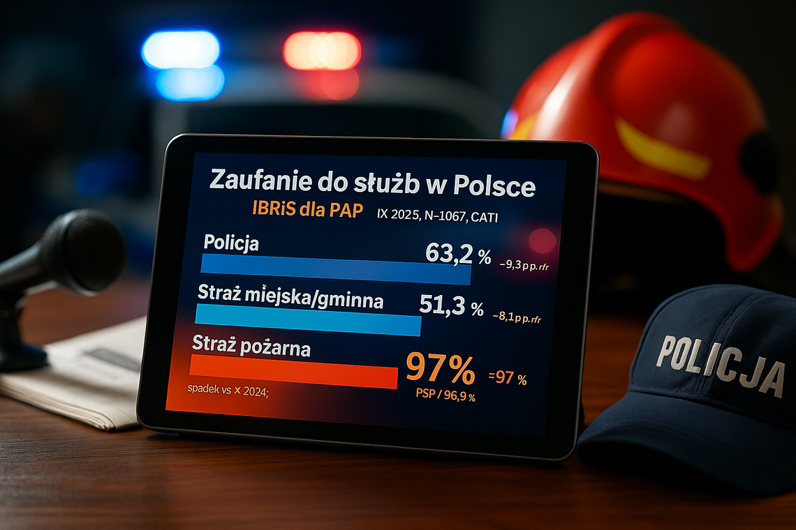 IBRiS dla PAP: spada zaufanie do policji i straży miejskiej