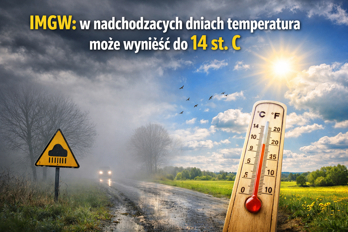 IMGW: w nadchodzących dniach temperatura może wynieść do 14 st. C IMGW: w nadchodzących dniach temperatura może wynieść do 14 st. C