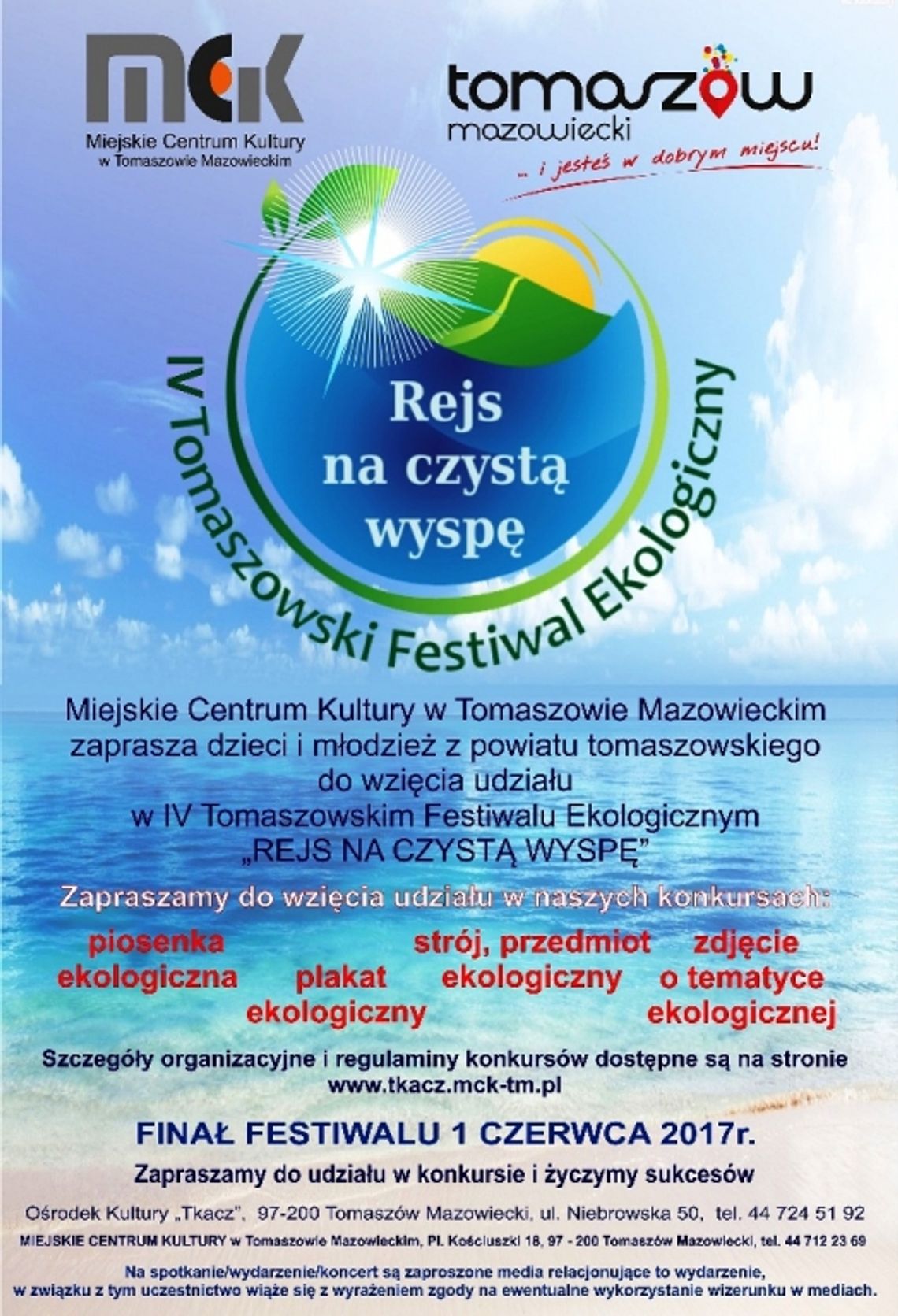 IV edycja Tomaszowskiego Festiwalu Ekologicznego „Rejs na czystą wyspę”