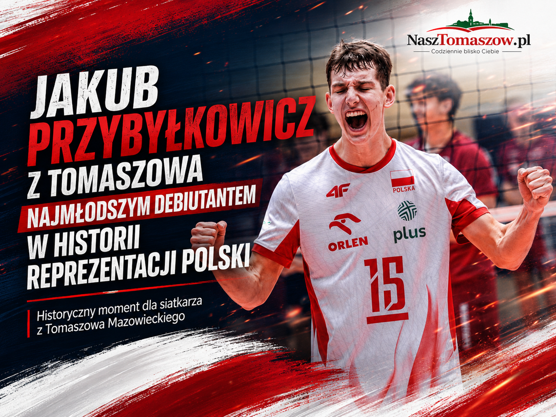Jakub Przybyłkowicz z Tomaszowa najmłodszym debiutantem w historii reprezentacji Polski