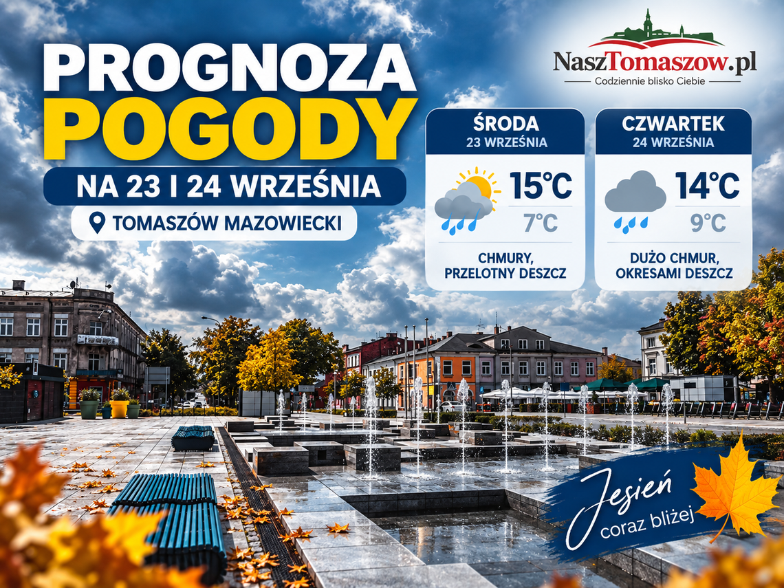 Jesień od razu pokazuje chłodniejsze oblicze. W Tomaszowie tylko około 15 stopni i możliwy deszcz Jesień od razu pokazuje chłodniejsze oblicze. W Tomaszowie tylko około 15 stopni i możliwy deszcz