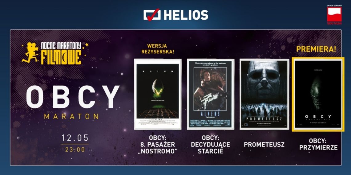 Już 12 maja w kinach Helios … Maraton Obcego z premierowym pokazem filmu „Obcy: Przymierze”!