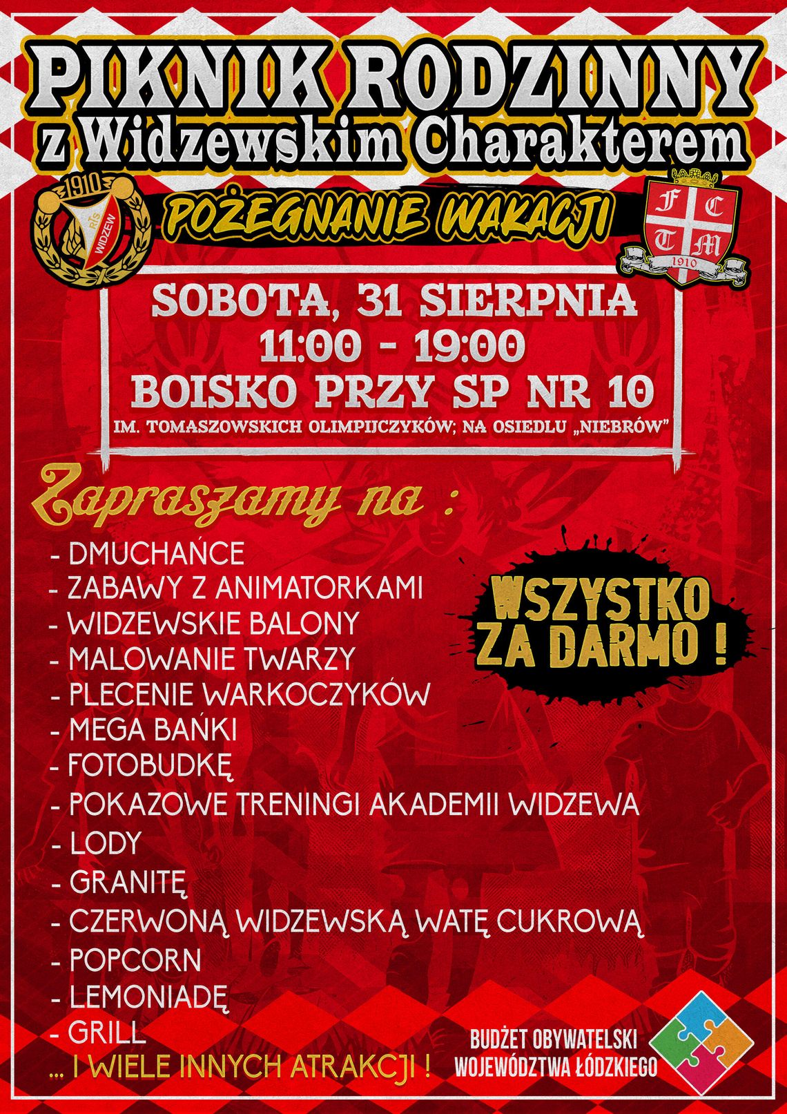 Już w sobotę wielki widzewski piknik rodzinny na Niebrowie!