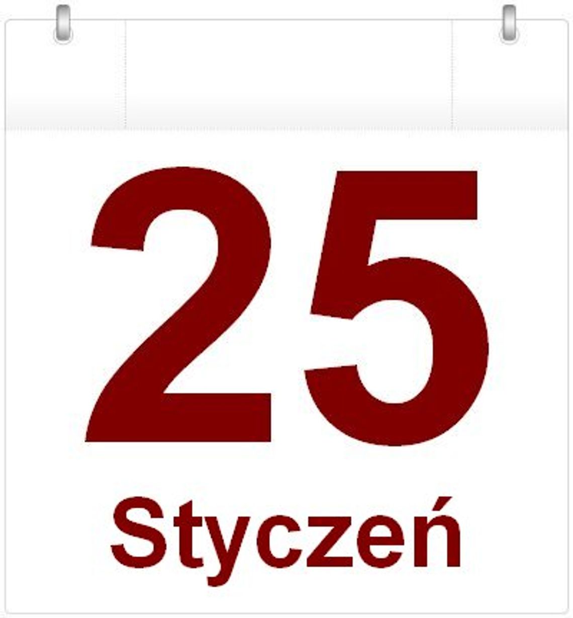 Kartka z kalendarza - 25 stycznia