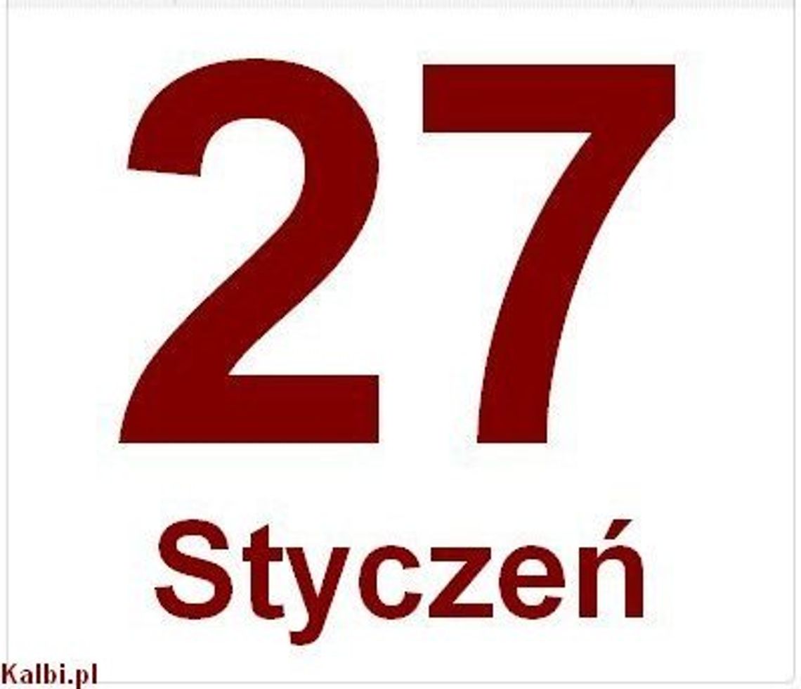 Kartka z kalendarza - 27 stycznia