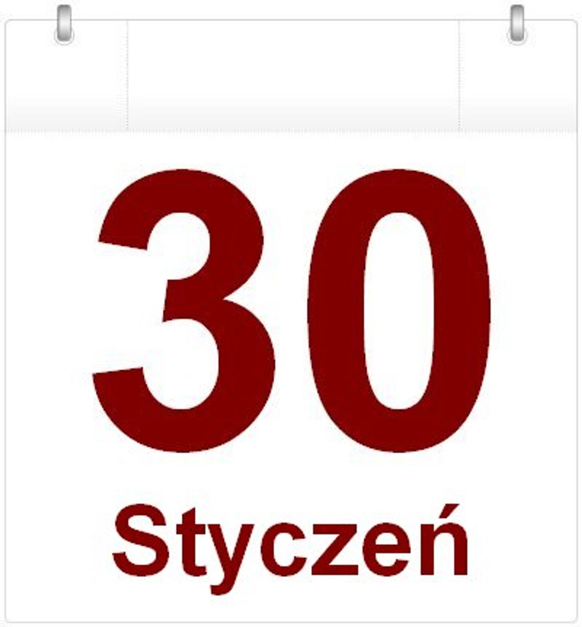 Kartka z kalendarza - 30 stycznia