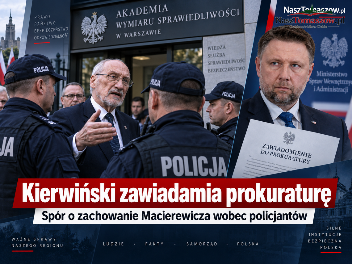 Kierwiński zawiadamia prokuraturę po starciu Macierewicza z policją. „Dość tego”