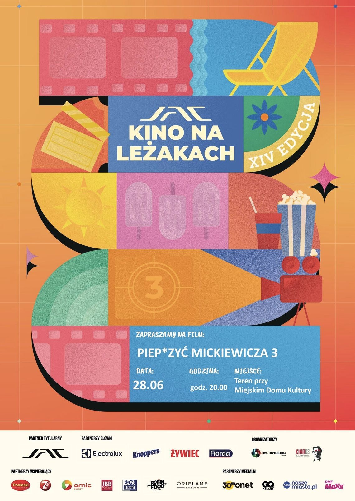 Kino na Leżakach wraca do Opoczna. Plenerowy seans i atrakcje już 28 czerwca