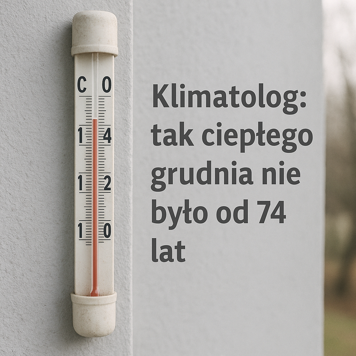 Klimatolog: tak ciepłego grudnia nie było od 74 lat Klimatolog: tak ciepłego grudnia nie było od 74 lat