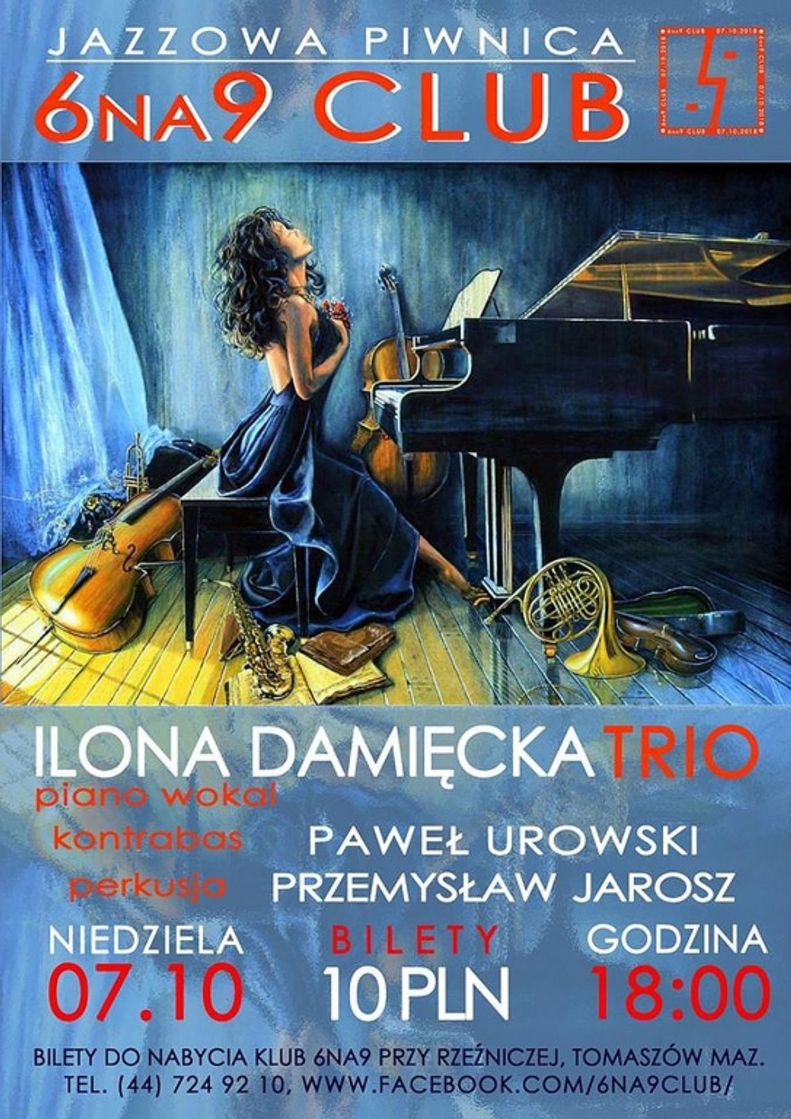 Klub 6na9 zaprasza na koncert jazzowy Ilony Damięckiej Trio