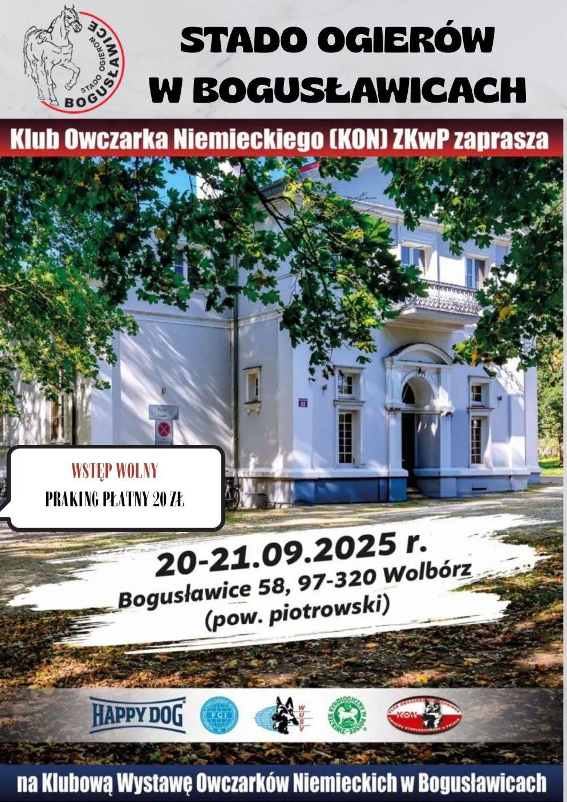 Klubowa Wystawa Owczarków Niemieckich ZKwP – Bogusławice, 20–21 września 2025