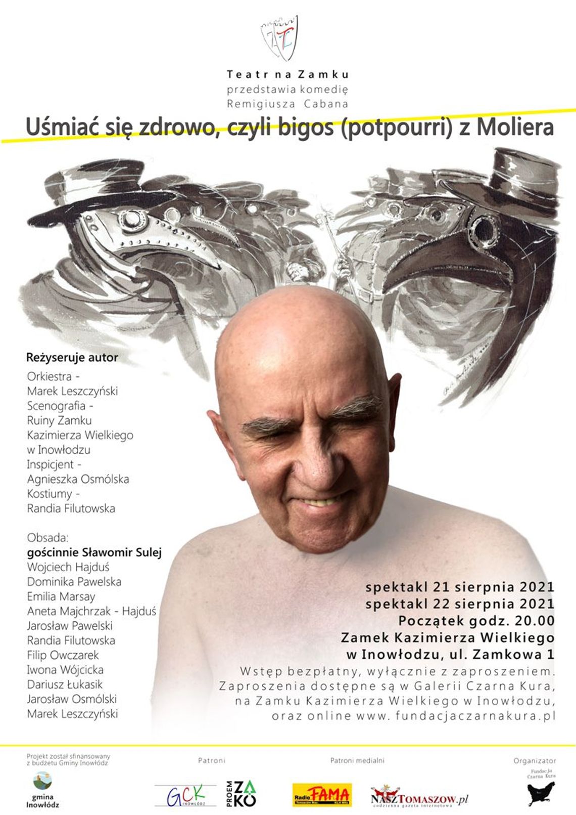 Kolejne przedstawienia „Uśmiać się zdrowo, czyli bigos (potpourri) z Moliera" już 21 i 22 sierpnia 2021 o godz. 20.00