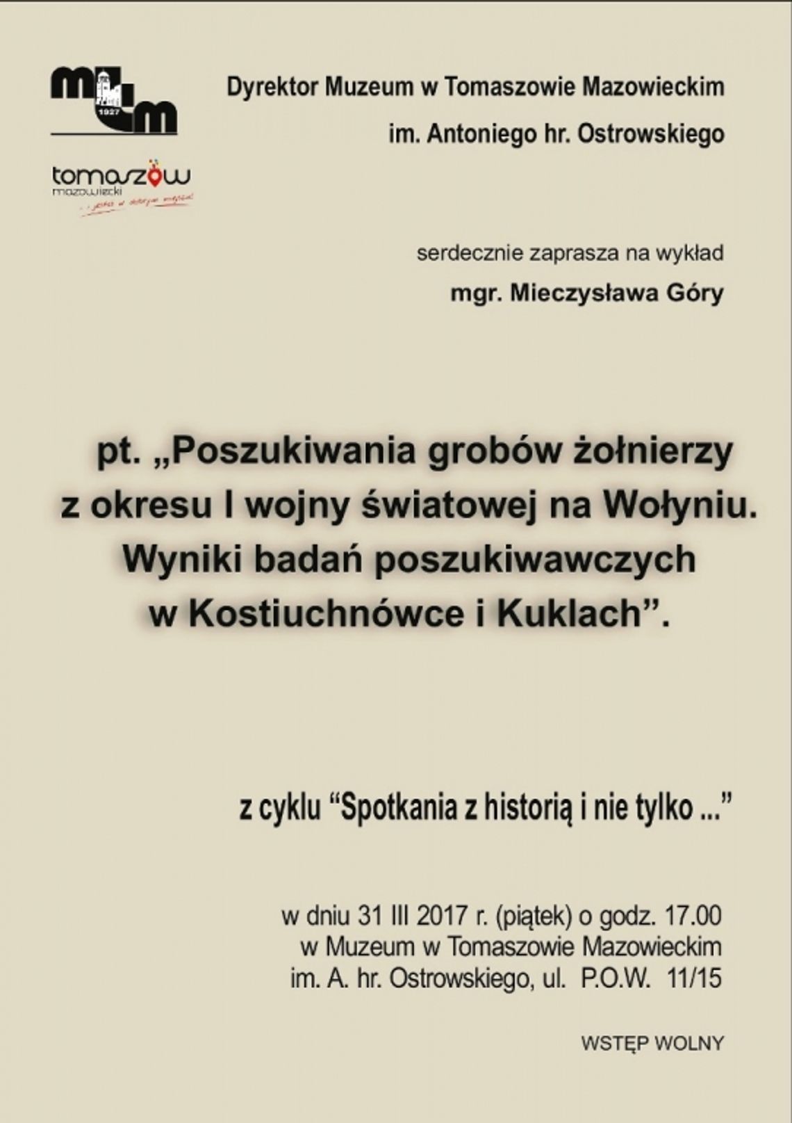 Kolejny ciekawy wykład historyczny