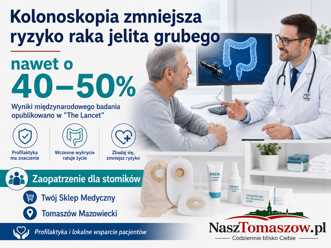 Kolonoskopia może obniżyć ryzyko raka jelita grubego nawet o połowę. Profilaktyka, która naprawdę ratuje życie