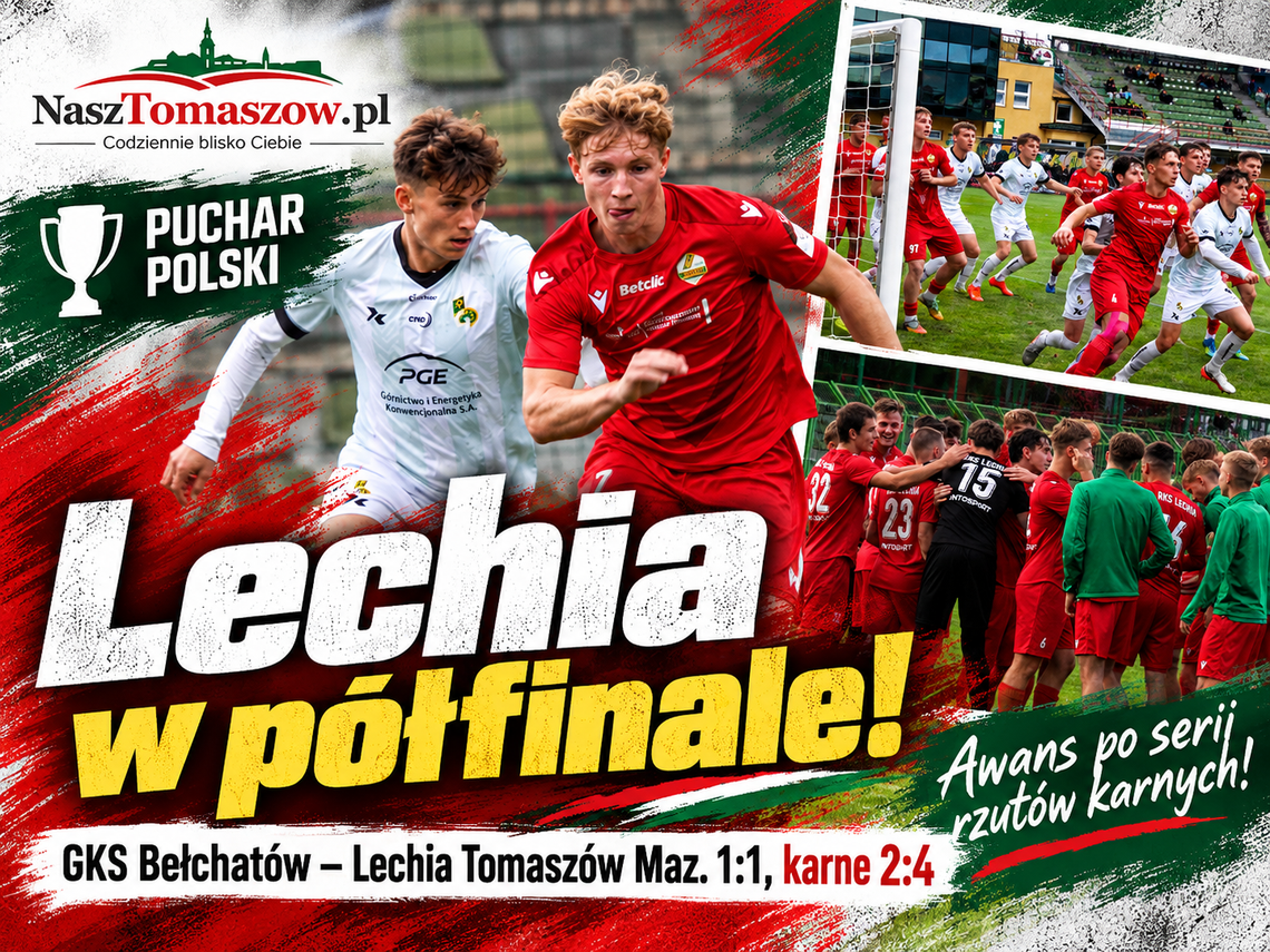 Komar zatrzymał Bełchatów, Popławski przypieczętował awans. Lechia w półfinale Pucharu Polski! Komar zatrzymał Bełchatów, Popławski przypieczętował awans. Lechia w półfinale Pucharu Polski!