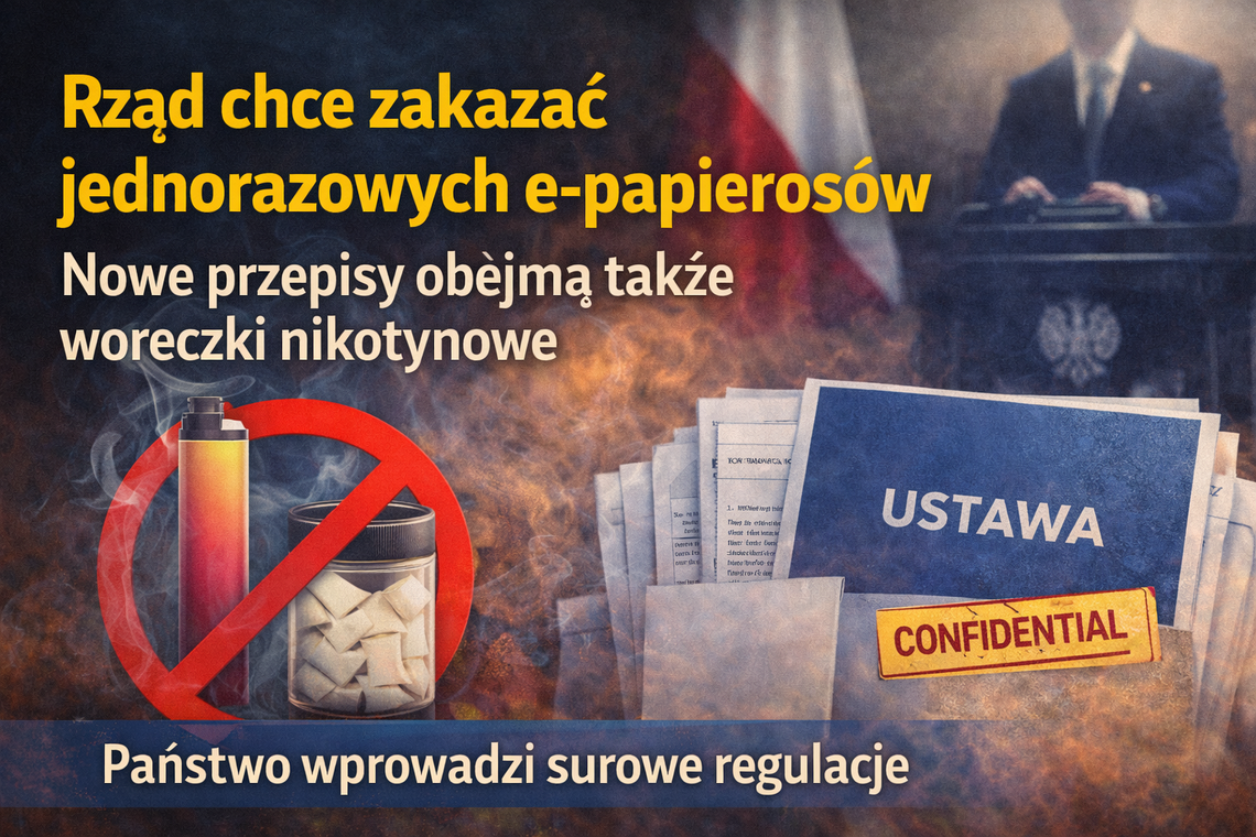 Koniec jednorazowych e-papierosów? Rząd przyjął projekt ustawy