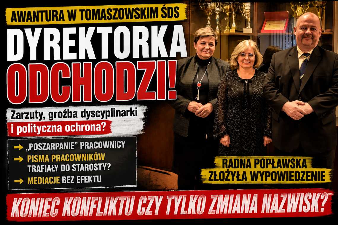 Koniec konfliktu w tomaszowskim ŚDS? Dyrektorka odchodzi po miesiącach napięć i skandalu