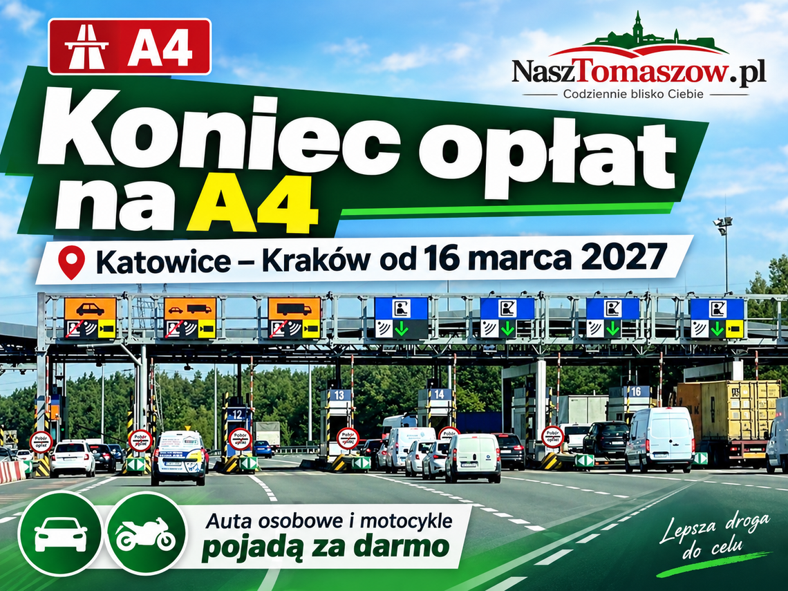 Koniec opłat na A4 Katowice–Kraków. Za pół roku kierowcy pojadą za darmo Koniec opłat na A4 Katowice–Kraków. Za pół roku kierowcy pojadą za darmo