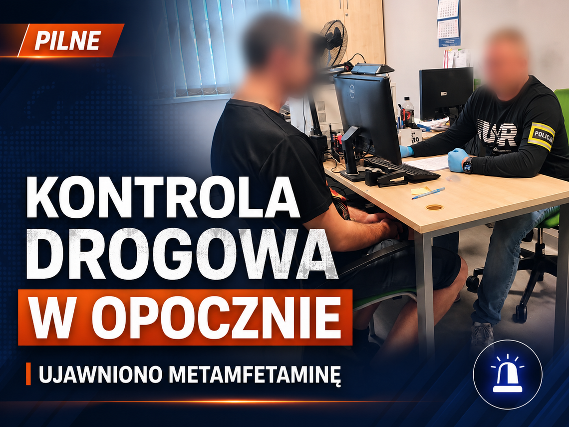 Kontrola drogowa w Opocznie doprowadziła do ujawnienia metamfetaminy Kontrola drogowa w Opocznie doprowadziła do ujawnienia metamfetaminy