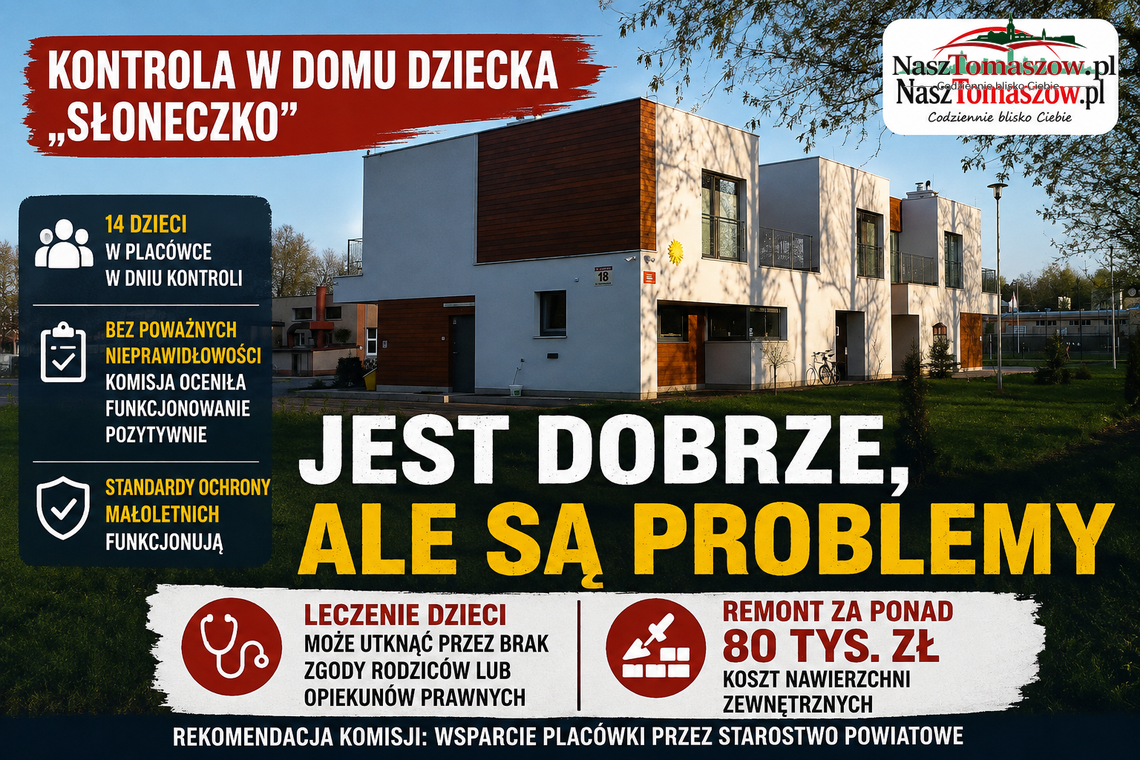 Kontrola w Domu Dziecka „Słoneczko”. Nie ma poważnych nieprawidłowości, ale są problemy, których nie można odkładać