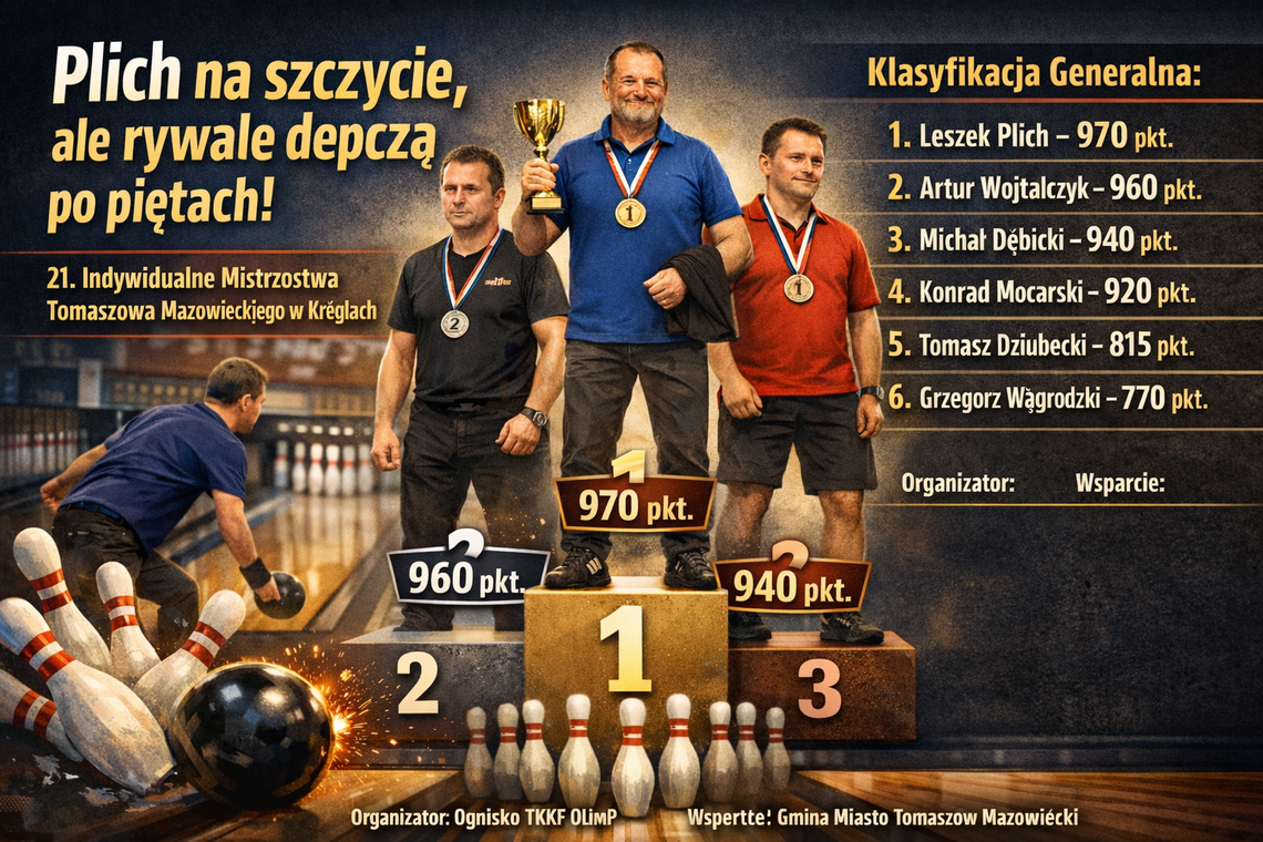 Kręgle, które budują napięcie. Plich znów na szczycie, ale pościg trwa Kręgle, które budują napięcie. Plich znów na szczycie, ale pościg trwa