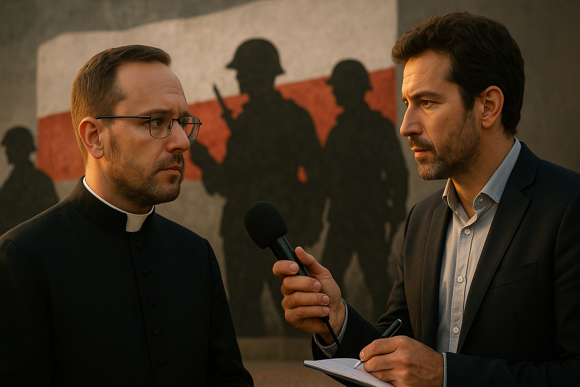 Ks. Mateusz Markiewicz: mamy obowiązek obrony ojczyzny, kiedy zostanie zaatakowana niesłusznie (wywiad) Ks. Mateusz Markiewicz: mamy obowiązek obrony ojczyzny, kiedy zostanie zaatakowana niesłusznie (wywiad)