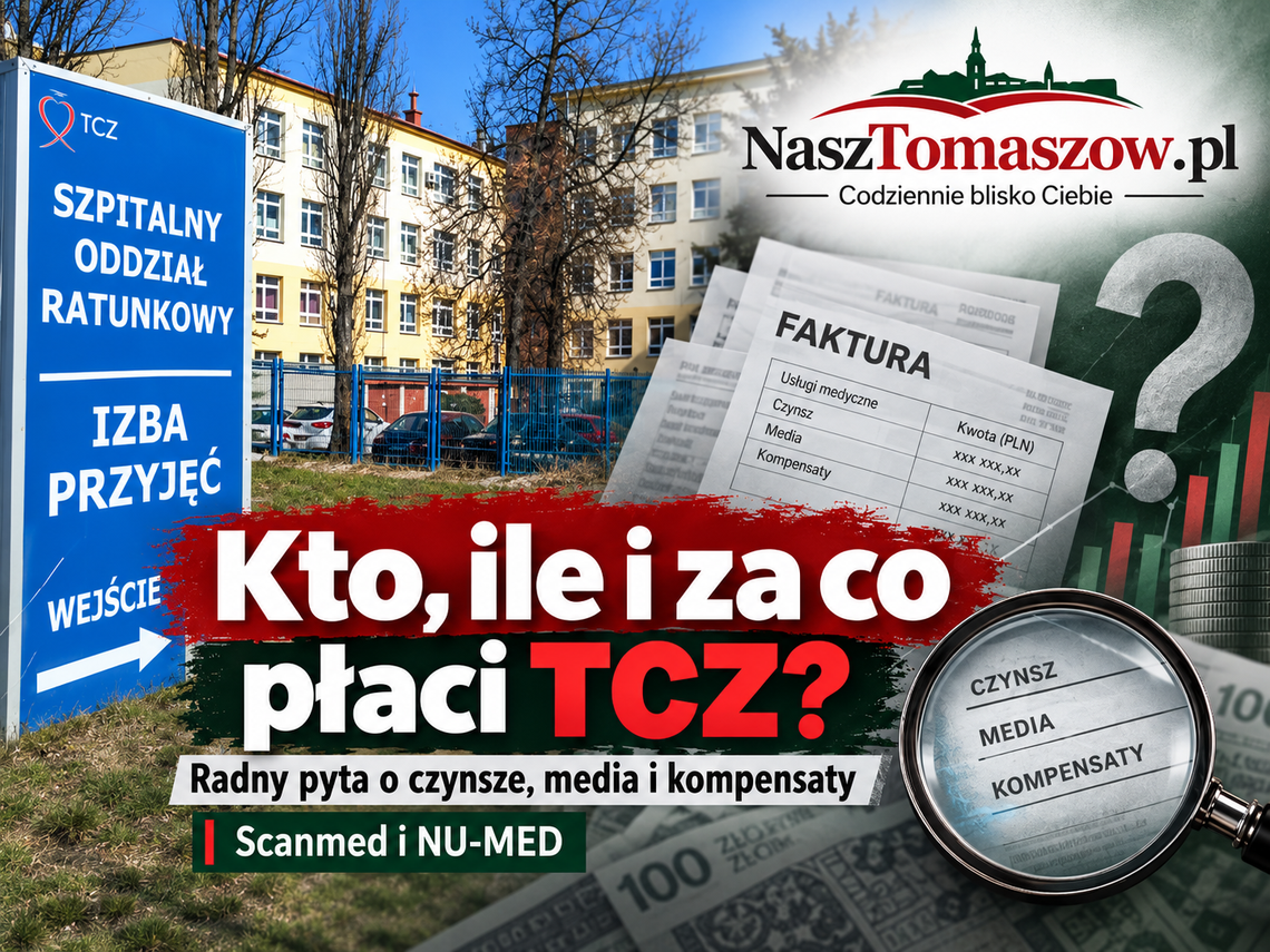 Kto, ile i za co płaci TCZ? Radny pyta o czynsze, media i finansowe kompensaty ze Scanmedem i NU-MED-em Kto, ile i za co płaci TCZ? Radny pyta o czynsze, media i finansowe kompensaty ze Scanmedem i NU-MED-em