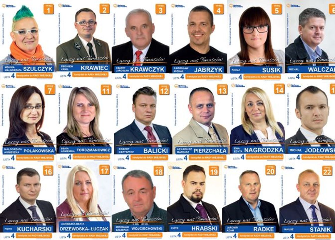 KW Platformy Obywatelskiej: Kandydaci na radnych Rady Miejskiej w Tomaszowie Mazowieckim