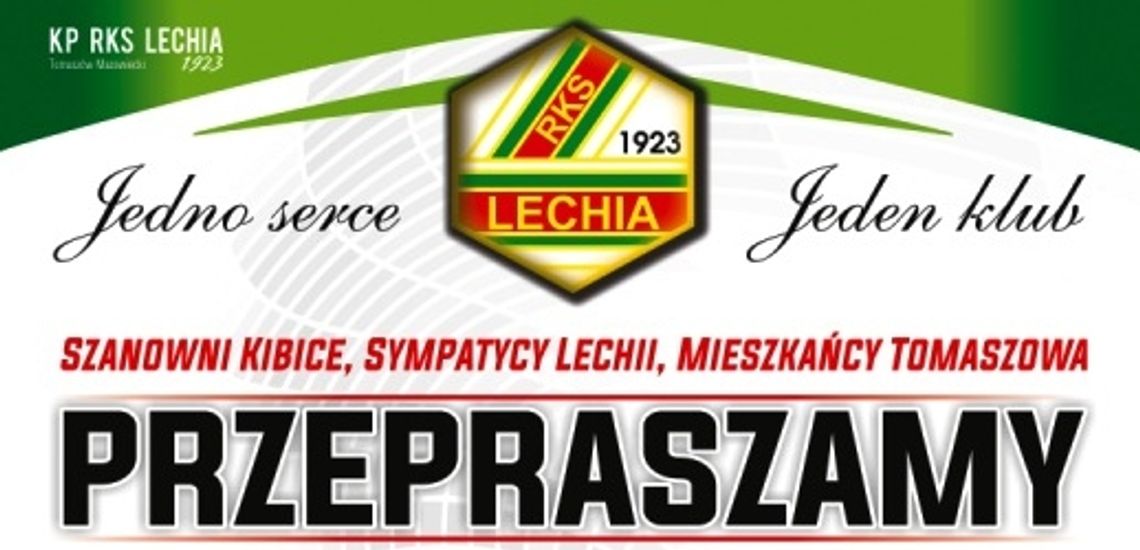 Lechia przeprasza