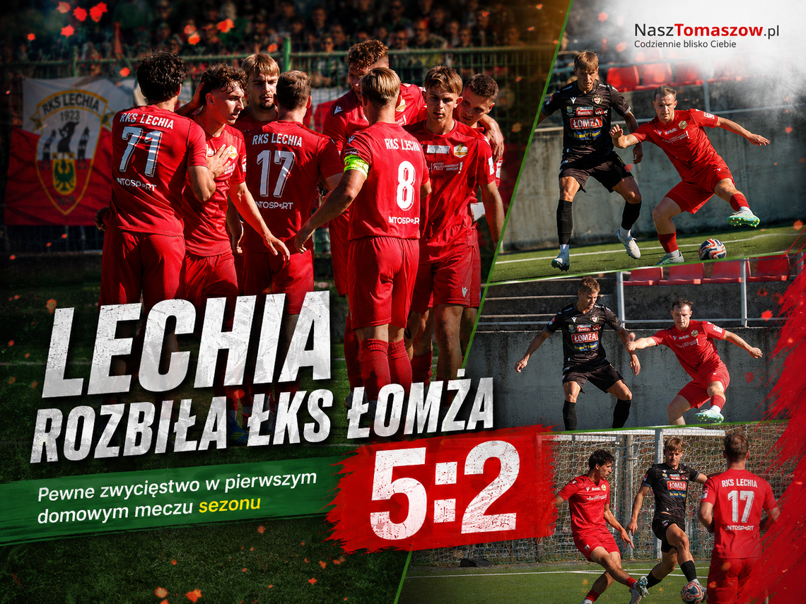 Lechia rozbiła ŁKS Łomża przy Nowowiejskiej. Pięć goli i kapitalna pierwsza połowa