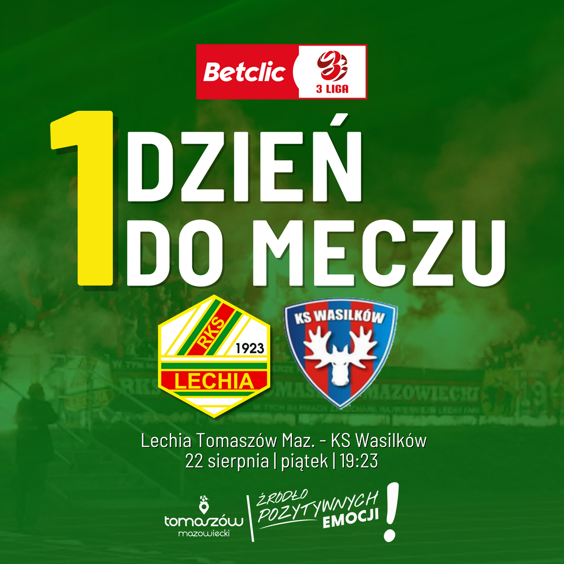 Lechia Tomaszów Mazowiecki chce pierwszej wygranej u siebie. W piątek podejmą KS Wasilków