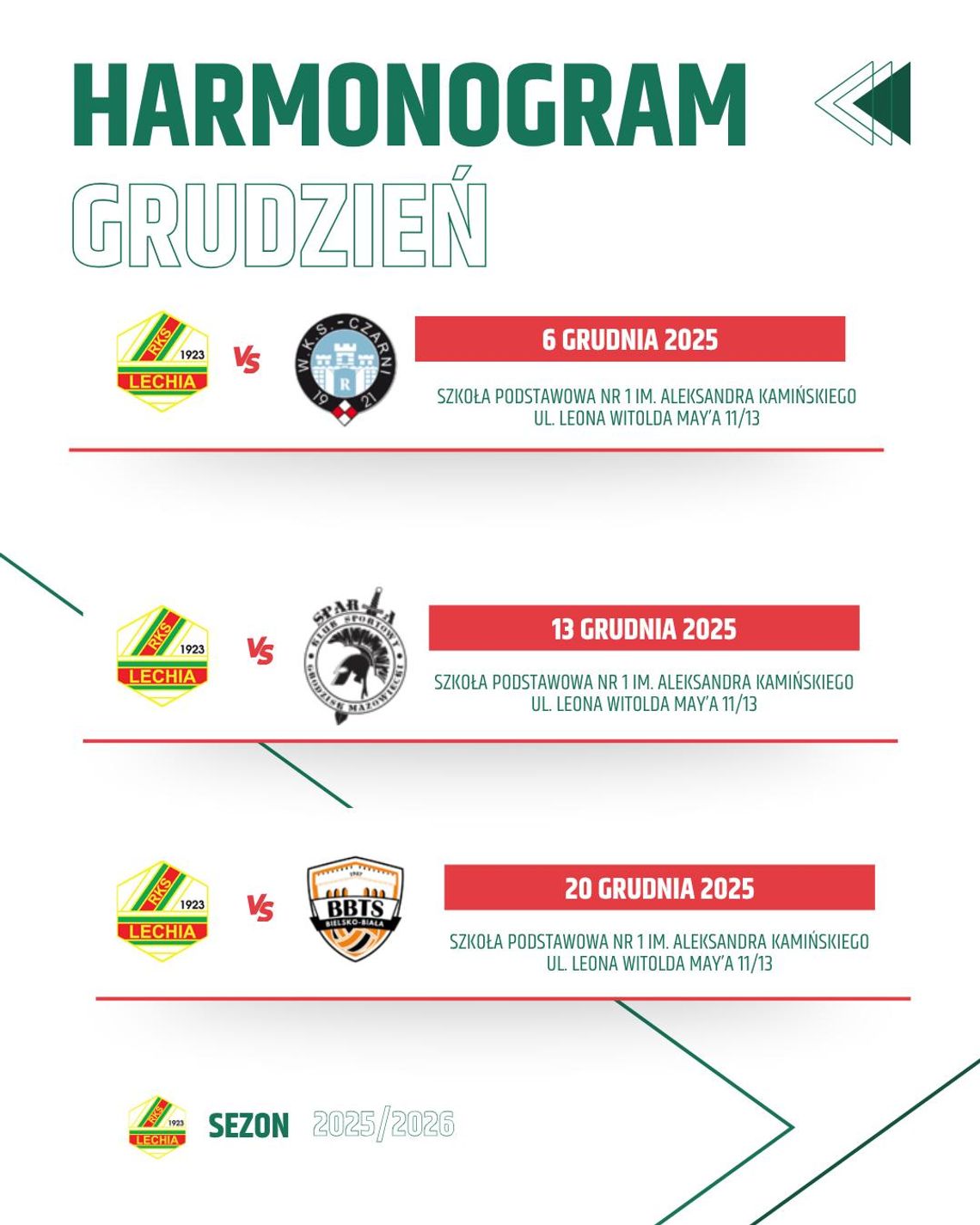 Lechia Tomaszów Mazowiecki: grudniowy maraton u siebie Lechia Tomaszów Mazowiecki: grudniowy maraton u siebie