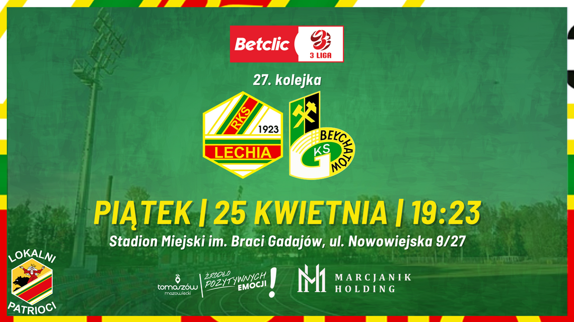 Lechia wraca na główne boisko! W piątek piłkarskie święto – zmierzymy się z GKS Bełchatów!