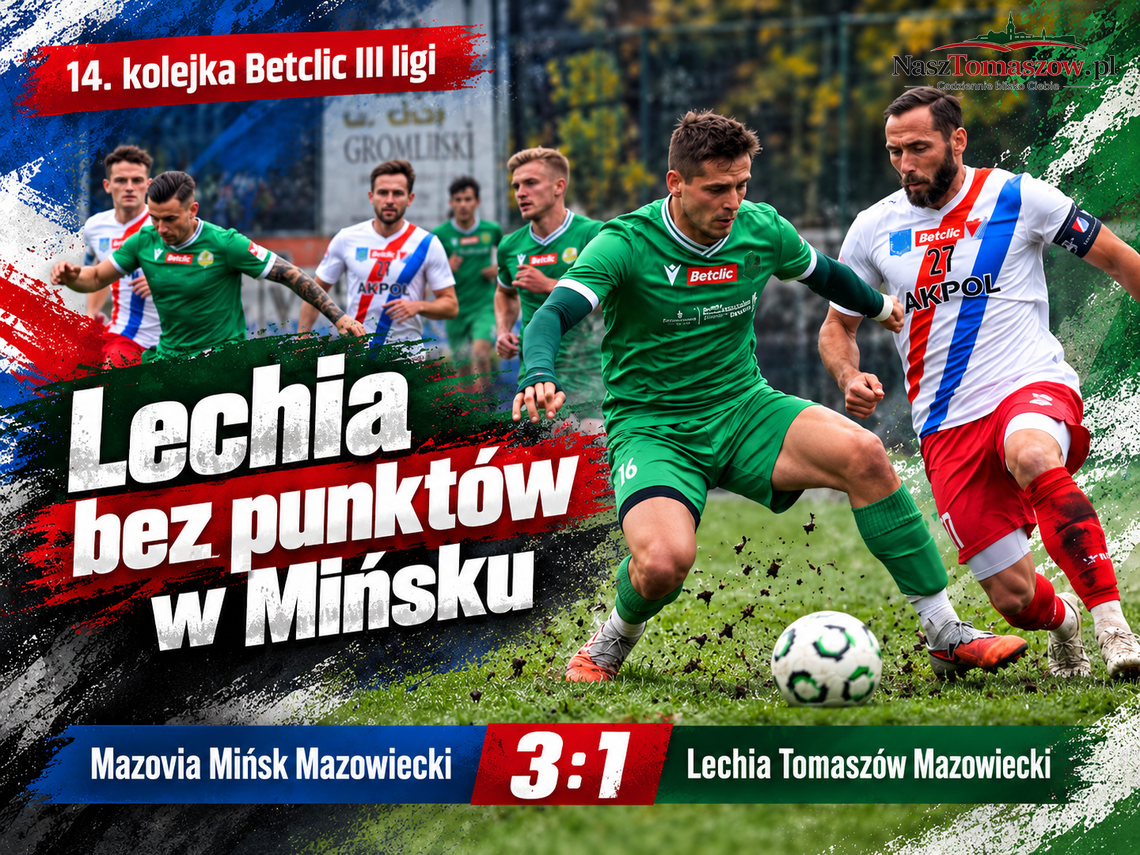 Lechia wraca z Mińska bez punktów. Mazovia skuteczniejsza od tomaszowian Lechia wraca z Mińska bez punktów. Mazovia skuteczniejsza od tomaszowian