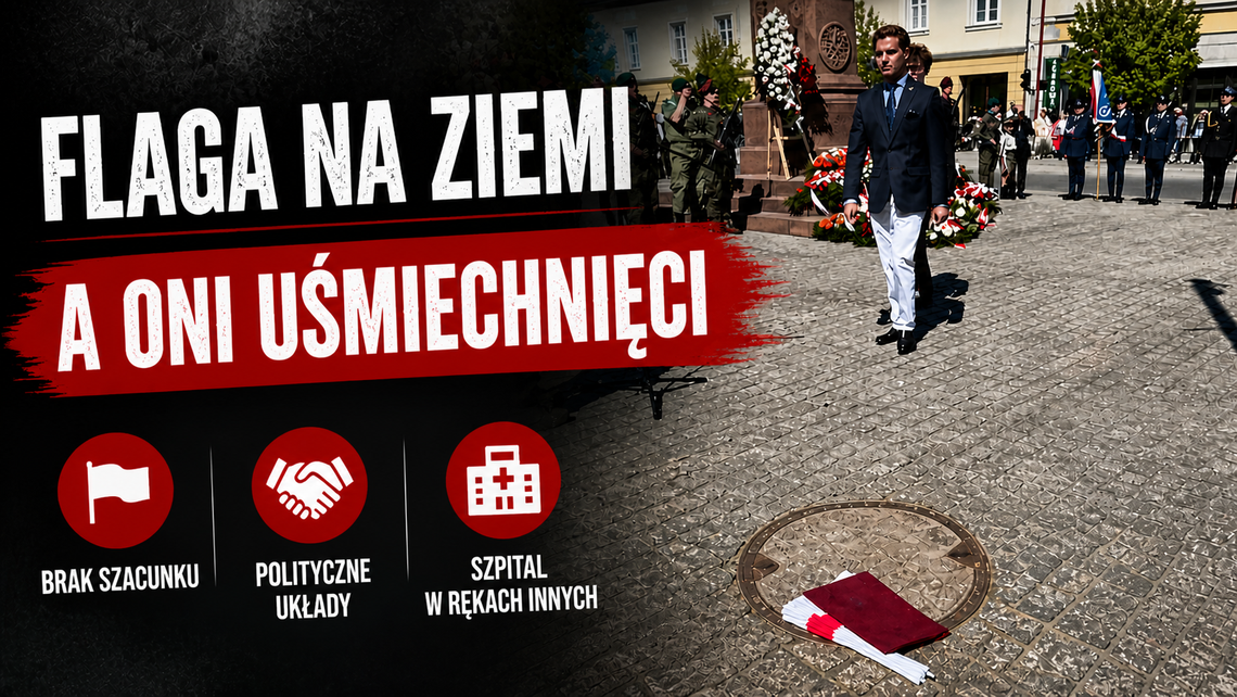 Lekceważenie barw narodowych przez działaczy KO w dniu narodowego święta