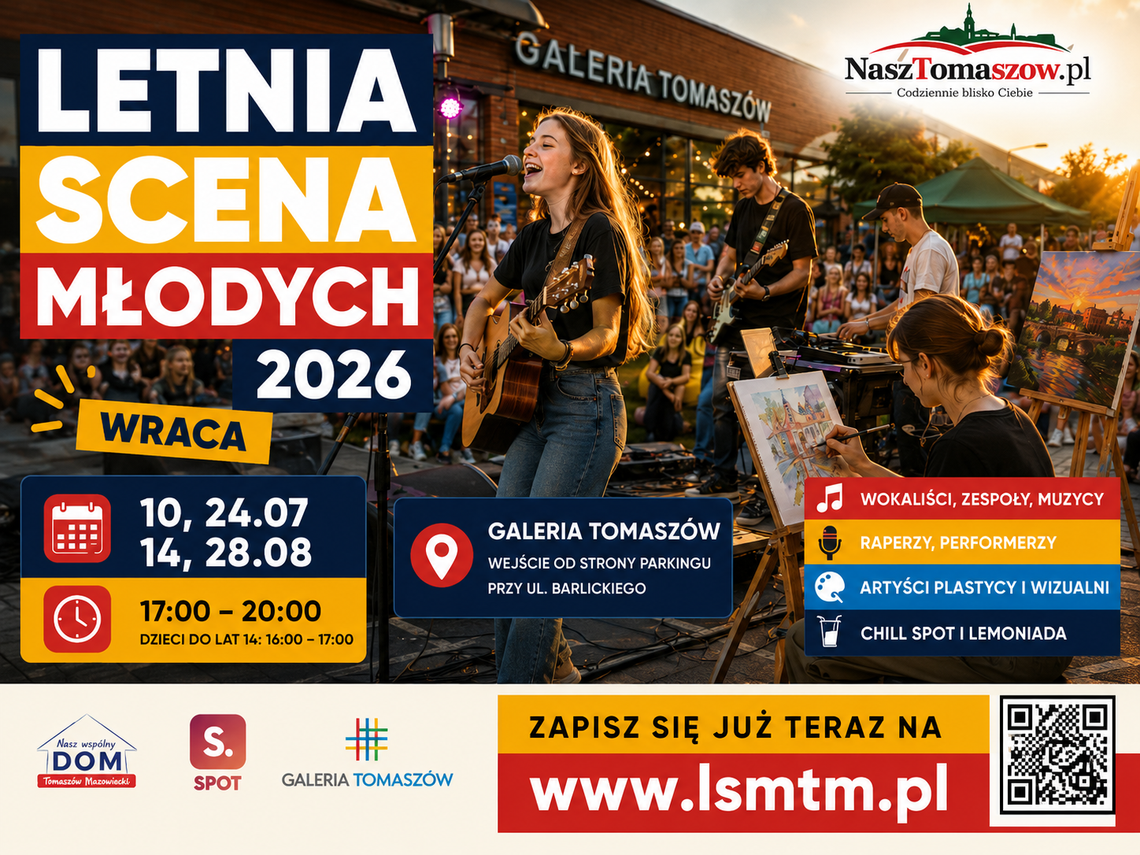 Letnia Scena Młodych wraca do Galerii Tomaszów. Ruszyły zapisy do trzeciej edycji