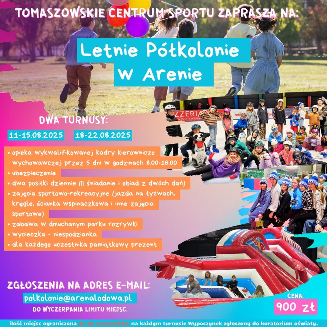 LETNIE PÓŁKOLONIE W TOMASZOWSKIM CENTRUM SPORTU