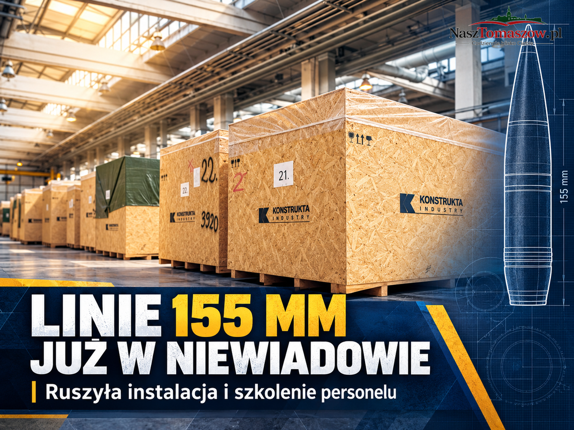 Linie do produkcji amunicji 155 mm już w Niewiadowie. Rozpoczęły się montaż i szkolenia