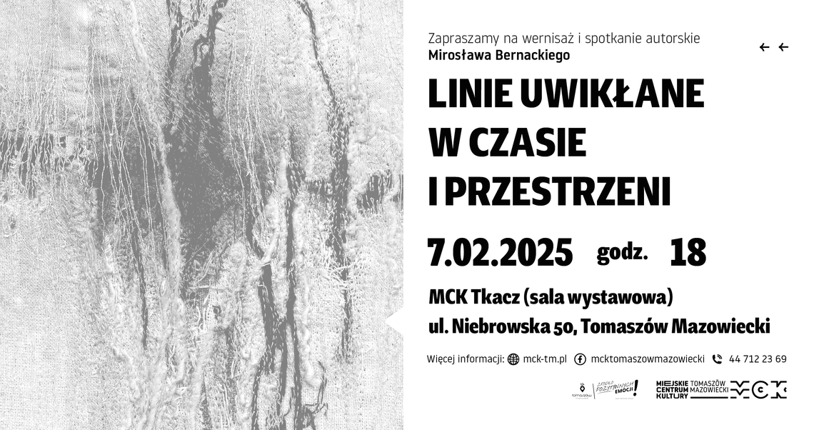 „Linie uwikłane w czasie i przestrzeni” – wystawa tkaniny artystycznej Mirosława Bernackiego