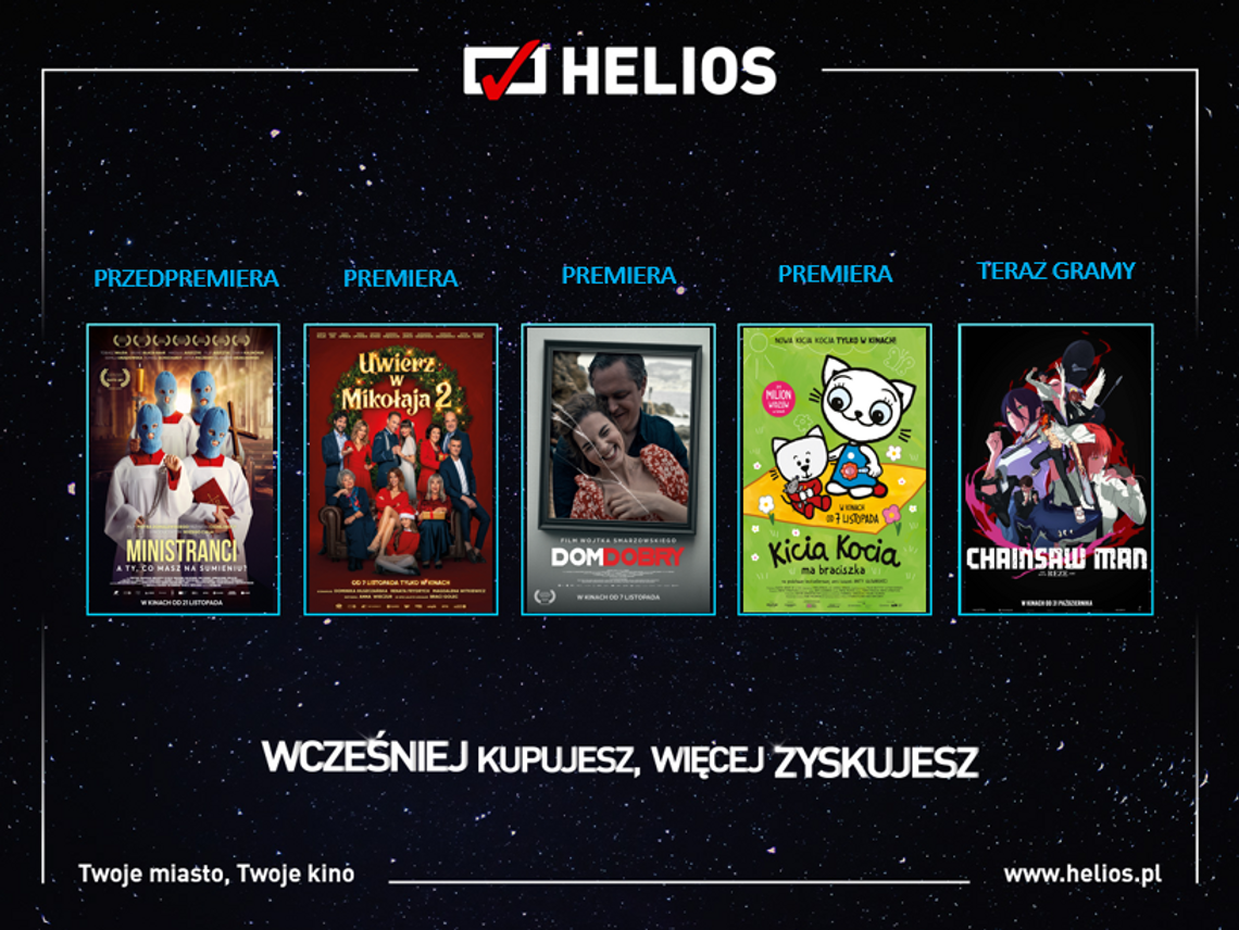 Listopadowe premiery w kinach Helios Listopadowe premiery w kinach Helios